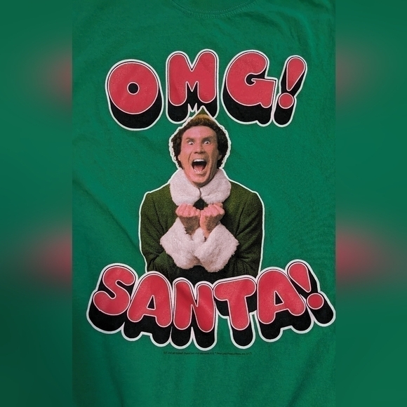 OMG! Santa! Elf tee shirt size medium - Picture 3 of 7